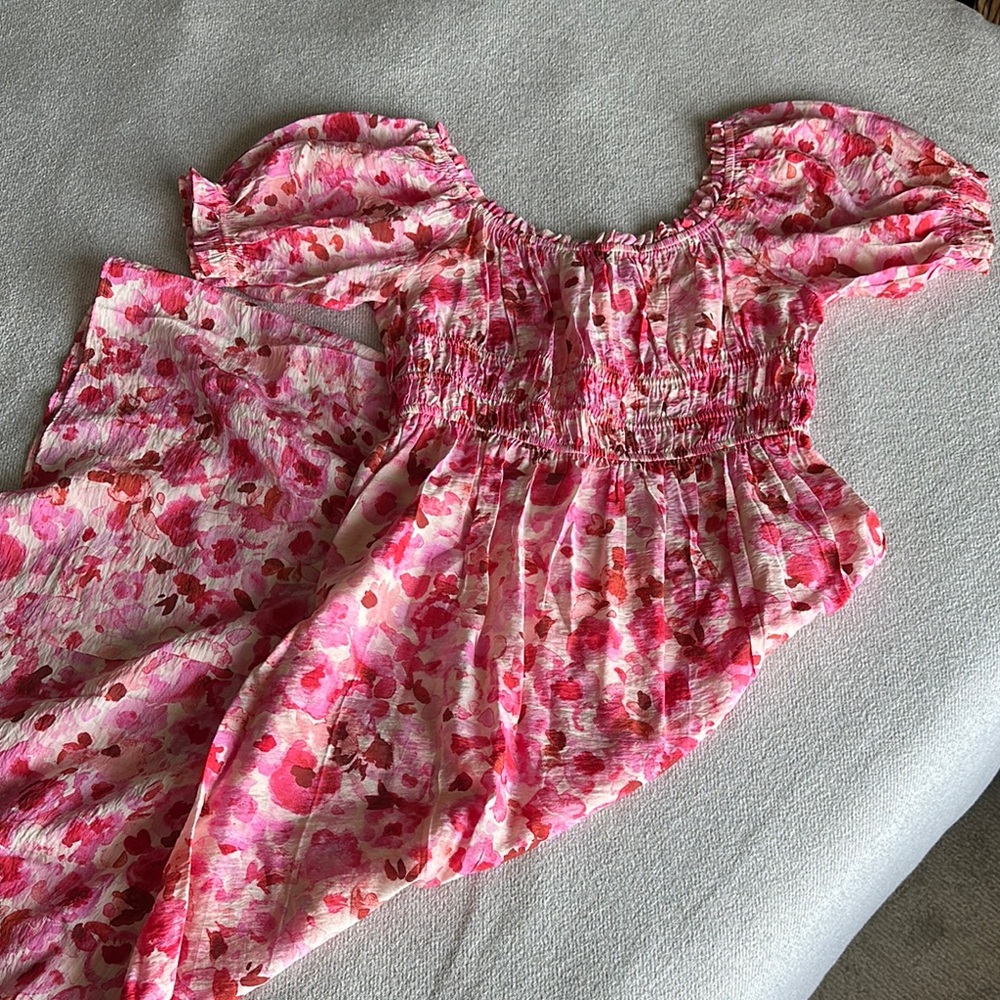 H&M Pink Floral Maxi Dress